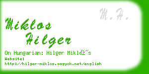 miklos hilger business card